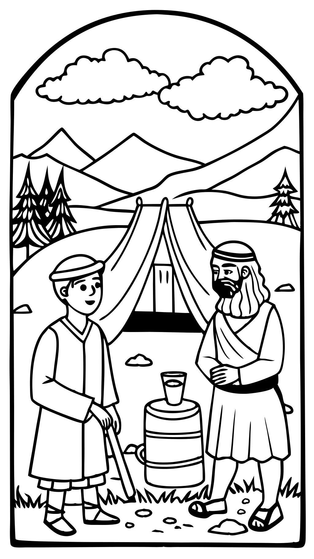 jacob and esau coloring page